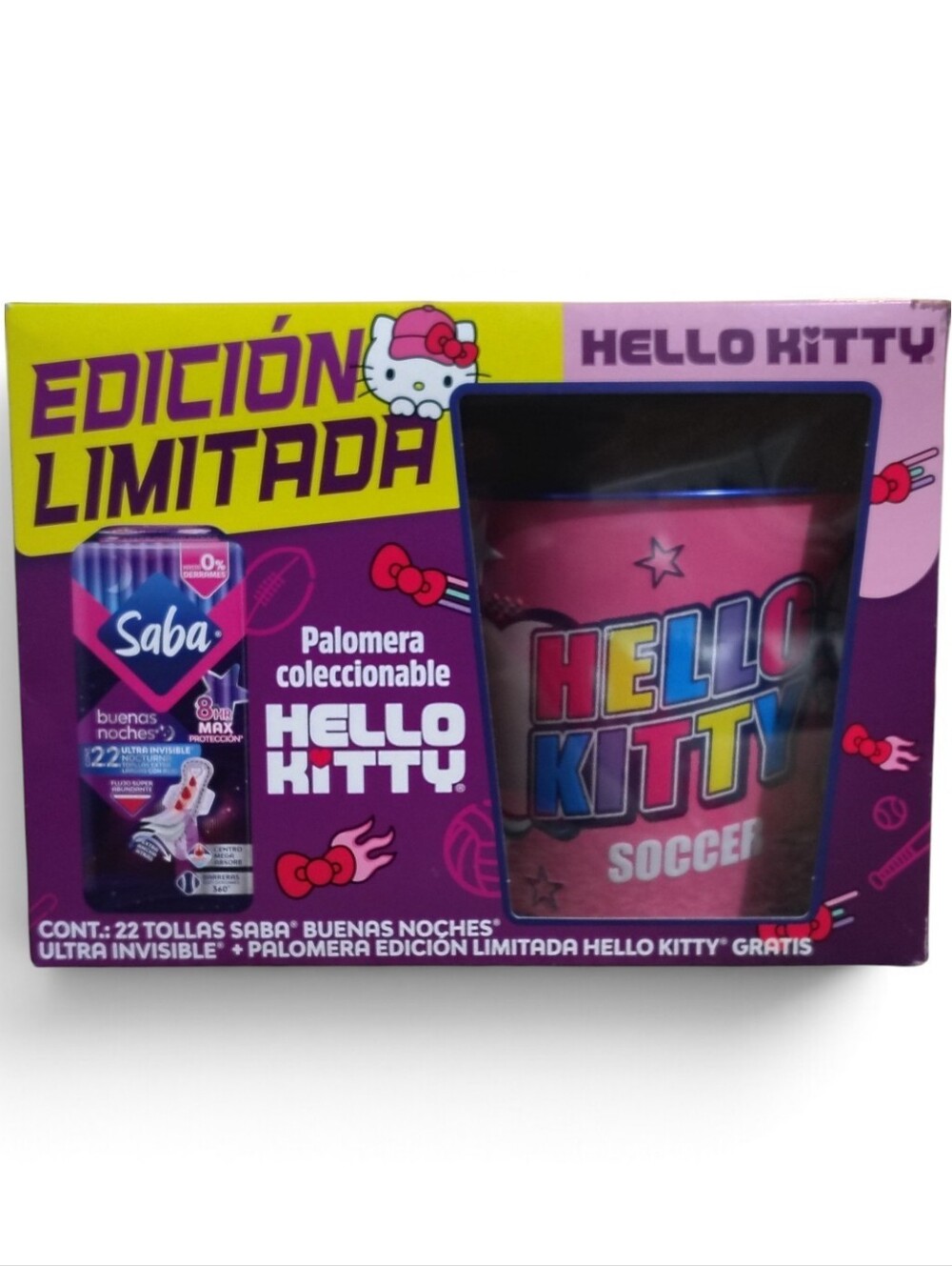 Saba Exclusive Hello Kitty Pink Soccer Collectible Popcorn Holder